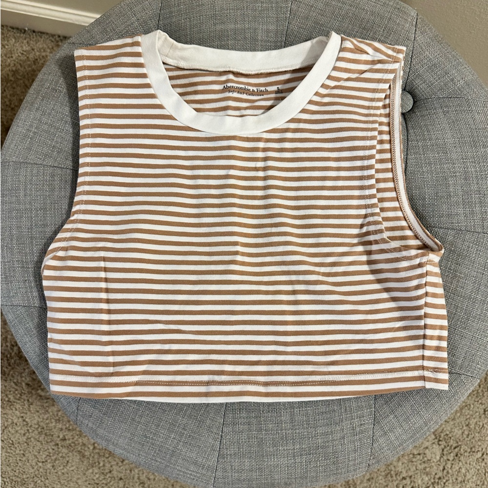 Abercrombie & Fitch Cropped Tank Top Striped